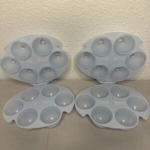 Set Of 2 Vintage Jello Jigglers Egg Molds With Hinge